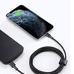 صورة أوكي كيبل مضفر MFI شحن و مزامنة USB-C إلى لايتنينج طول 1م NCL1 - أسود