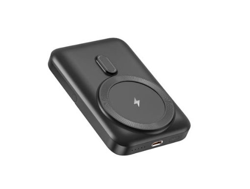 صورة آي أو سويت بطارية متنقلة 10,000 ملي أمبير مع خاصية ماج سيف للشحن اللاسلكي المغناطيسي بقوة 15 وات والشحن السلكي بقوة 20 وات بي دي -  لون أسود