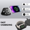 Picture of iOsuite 3-in-1 Fold Magnetic Wireless Charge with 1 USB-C input - Black - GW35 - Special Offer