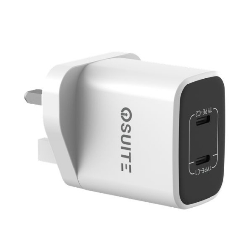 صورة آي أو سويت شاحن جداري بقوة 45 وات يدعم الشحن السريع مع وجود 2 منفذ للشحن